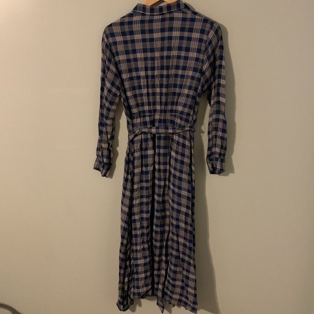 Hatch Alyssa blue plaid dress 0 xs - Picture 9 of 9